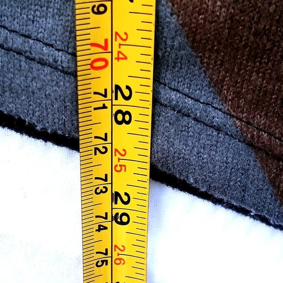 New Directions Women's Large Chevron Pattern Zig Zag Long Sleeve Cowl Neck Top - Picture 9 of 10